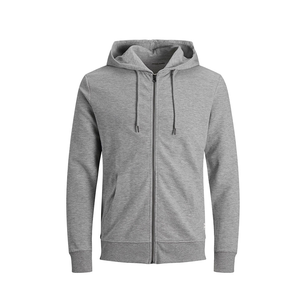 Jack and Jones Full Zip Hoody Cotton Mix Grey