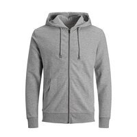 Jack and Jones Full Zip Hoody Cotton Mix Grey