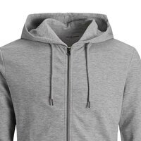 Jack and Jones Full Zip Hoody Cotton Mix Grey