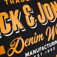 Jack and Jones Cotton Denim Wear Tee Black