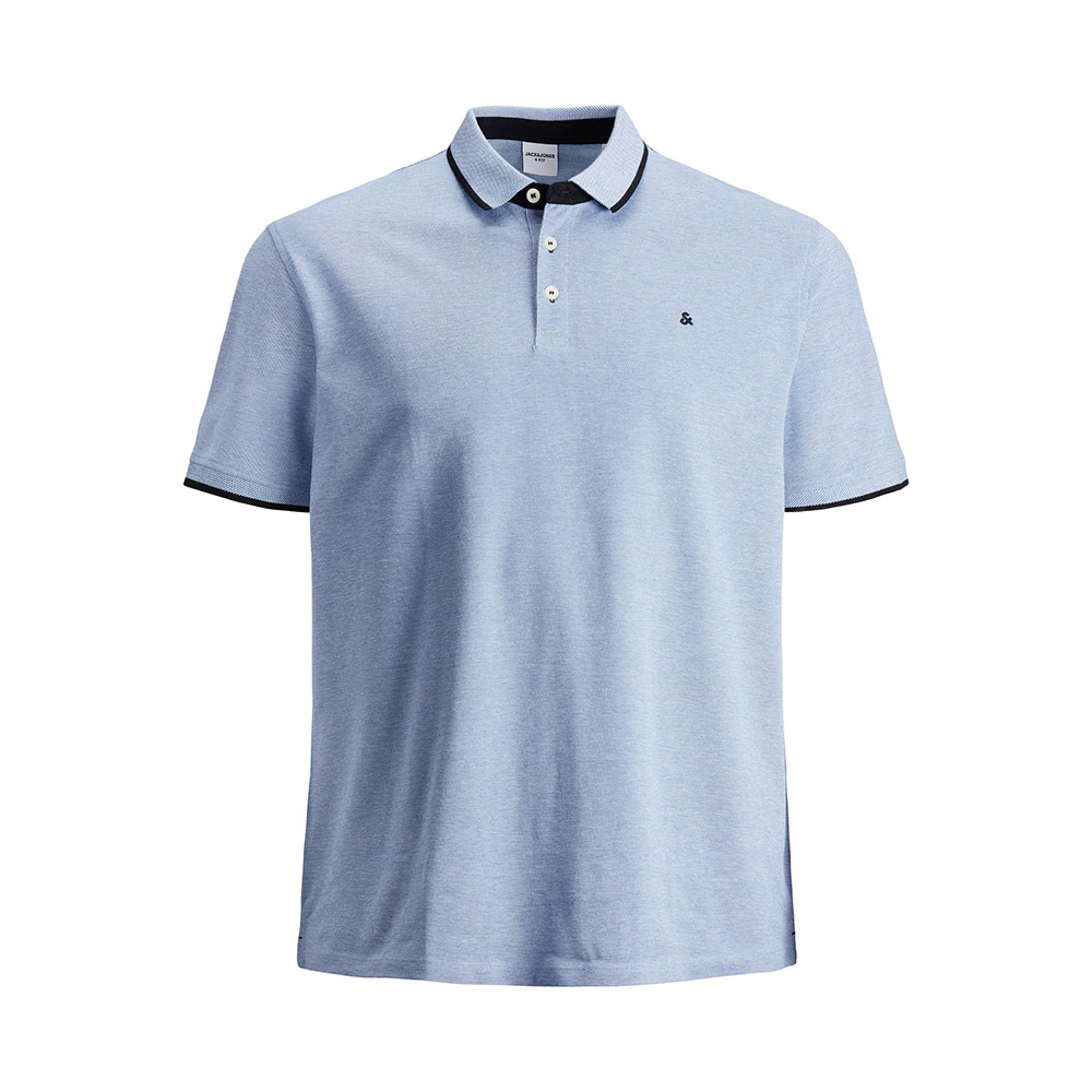 Jack and Jones Cotton Contrast Trim Polo Cobalt