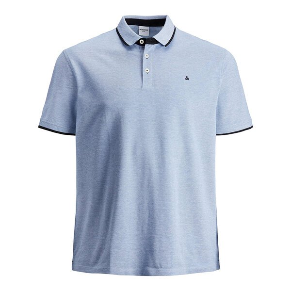 Jack and Jones Cotton Contrast Trim Polo Cobalt-shop-by-brands-Beggs Big Mens Clothing - Big Men's fashionable clothing and shoes