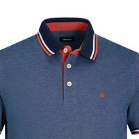 Jack and Jones Cotton Contrast Trim Polo Denim