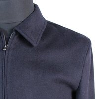 Savile Row Classic Navy Wool Cashmere Melton Jacket