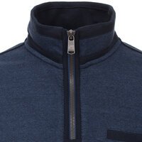 Casa Moda Pure Premium Cotton Marl Weave Half Zip Roll Collar