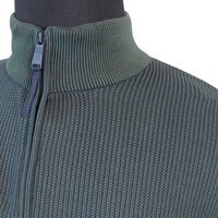 Casa Moda Pure Cotton Knitted Weave Half Zip Turtle Neck