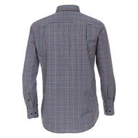 Casa Moda Cotton Neat Navy Red Check LS Shirt