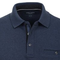 Casa Moda Cotton Poly Mix LS Polo Navy