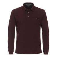 Casa Moda Cotton Poly Mix LS Polo Burgundy