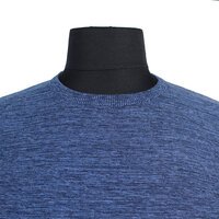 Casa Moda Cotton Cashmere Crew Neck Pullover Blue