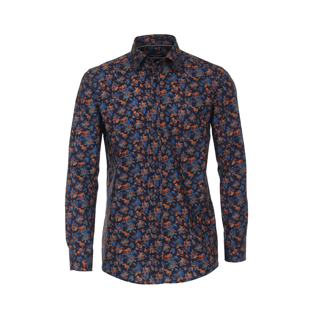 Casa Moda Cotton Floral Pattern LS Shirt