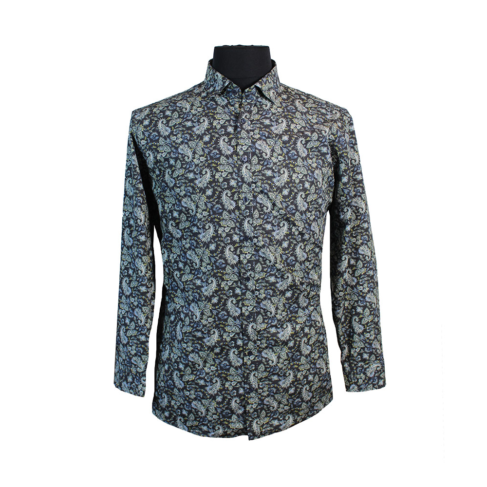 Casa Moda Cotton Floral Paisely Pattern LS Shirt - Casa Moda is one of ...