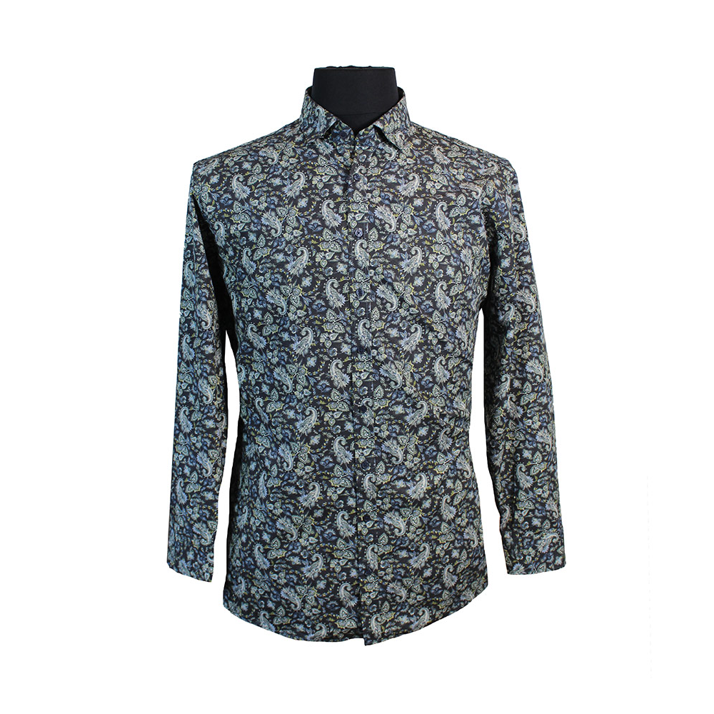 Casa Moda Cotton Floral Paisely Pattern LS Shirt - Casa Moda is one of ...