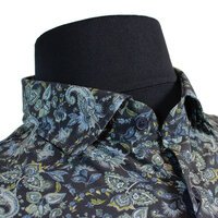 Casa Moda Cotton Floral Paisely Pattern LS Shirt