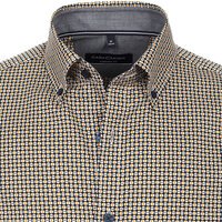 Casa Moda Cotton Circle Pattern LS Shirt Mustard