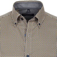 Casa Moda Cotton Circle Pattern LS Shirt Mustard