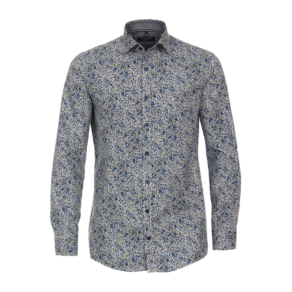 Casa Moda Cotton Floral Pattern LS Shirt