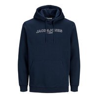 Jack and Jones Cotton Rich Logo Hoody Navy