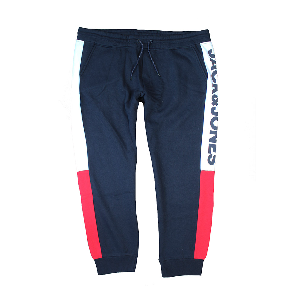 Jack and Jones Navy Cotton Mix Logo Track Pant