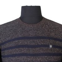 Campione Cotton Mix Marl Stripe Pattern Crew Neck Jersey