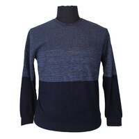 Campione Cotton Mix Marl Panel Pattern Crew Neck Jersey