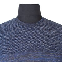 Campione Cotton Mix Marl Panel Pattern Crew Neck Jersey