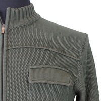 Kitaro Pure Cotton Cable Knit Full Zip Jersey