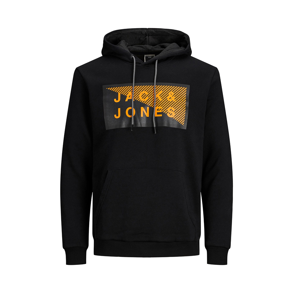 Jack and Jones Cotton Mix Brand Logo Kangaroo Pocket Hoodie