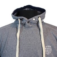 Replika Cotton Mix Marl Weave Workers Logo Kangaroo Pocket Hoodie