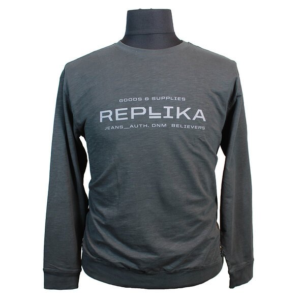 Replika Cotton Replika Believers Logo Lightweight Crew Sweat Top-shop-by-brands-Beggs Big Mens Clothing - Big Men's fashionable clothing and shoes