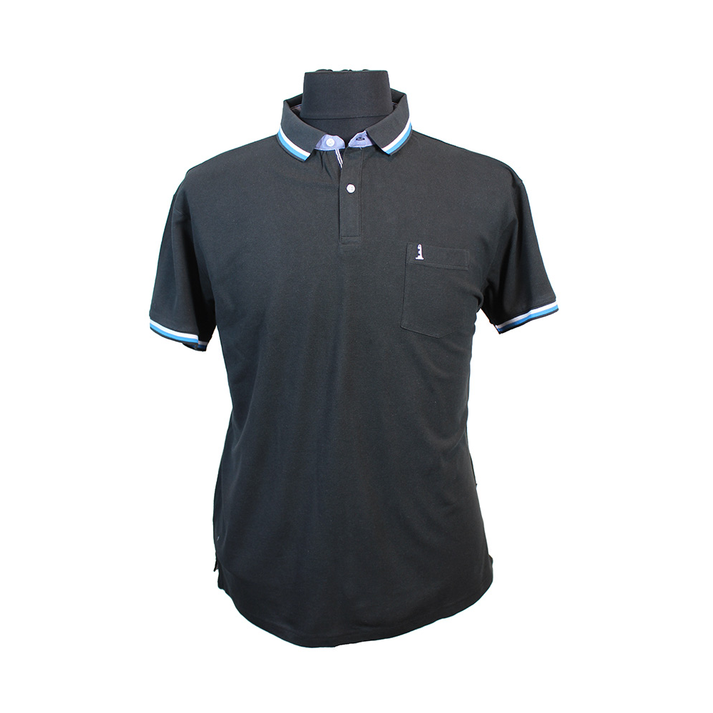 North56 Pique Cotton Trim Detail Plain Fashion Polo with Pocket