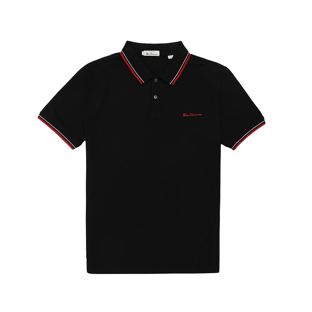 Ben Sherman Cotton Signature Logo Collar Trim Polo