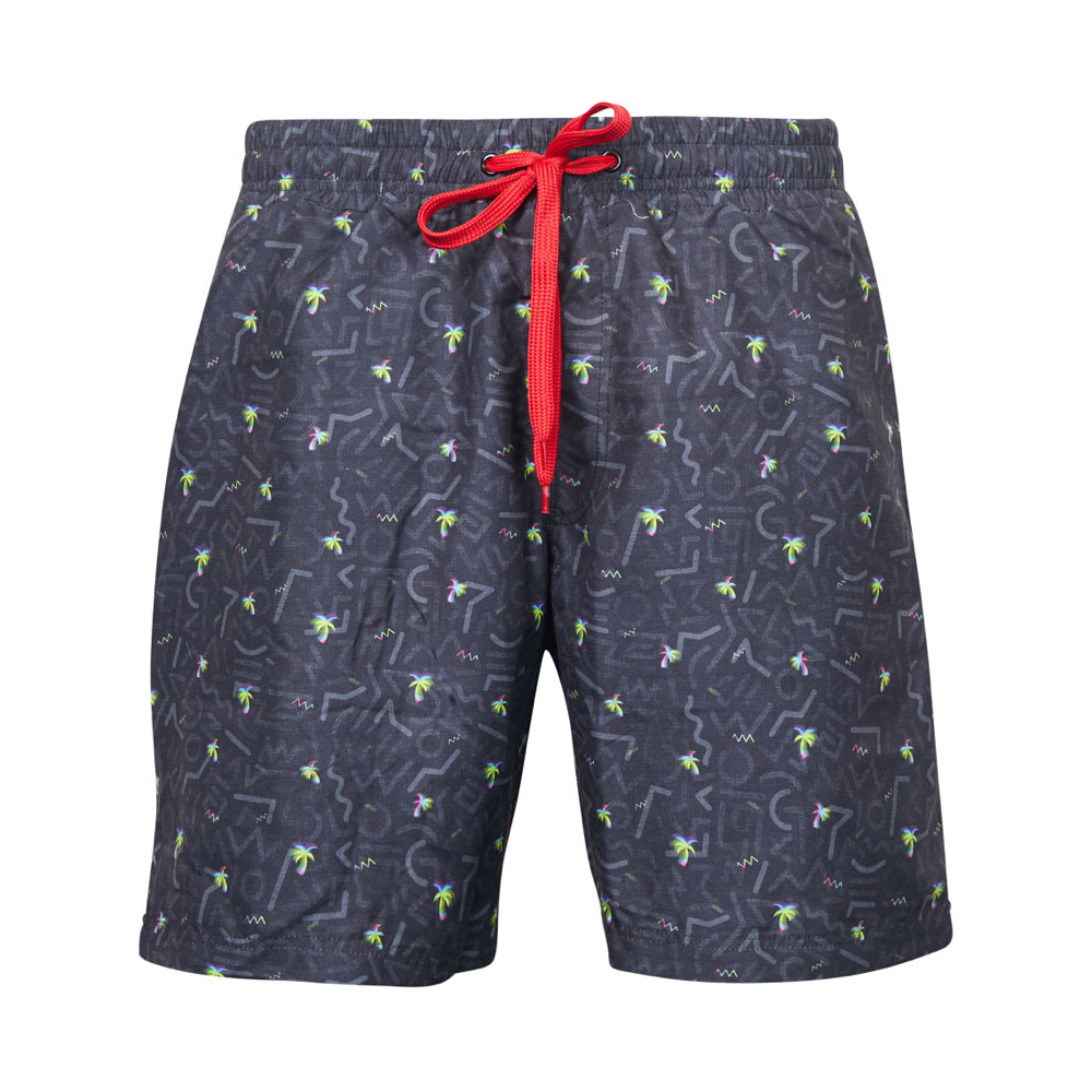 North 56 Miami Palm Tree Swim Short Black