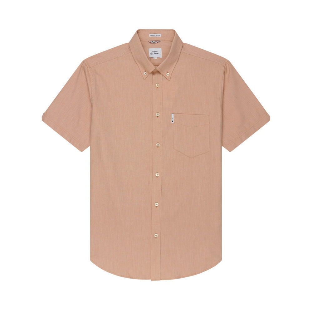 Ben Sherman Cotton Oxford Weave Buttondown Collar SS Shirt