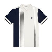 Ben Sherman Organic Cotton Stripe Panel Pattern Polo