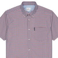 Ben Sherman Cotton Gingham Check Buttondown Collar Ss Shirt