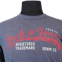 Jack and Jones Cotton Overdyed Logo Fashion LS Tee