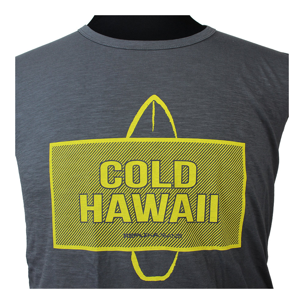 Replika Cotton Hawaii Surf Print Vest Replika from Denmark offers big men cool fashion styles