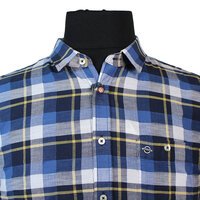 Paddocks Navy Check Cotton SS Shirt