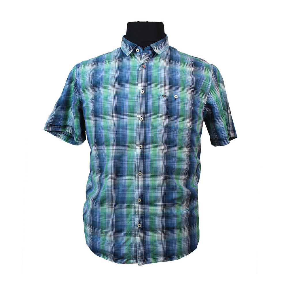 Paddocks Green Check Cotton Shirt