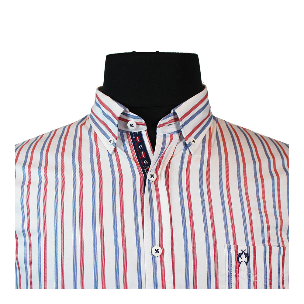SPORTY STRIPE MIX SHIRT LS