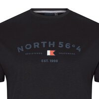 North 56 Cotton Small Flag Logo Tee Black