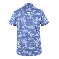 D555 Pure Cotton Whitsbury Palm Tree Navy SS Shirt