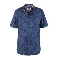 D555 Findon Navy Spot pattern Shirt