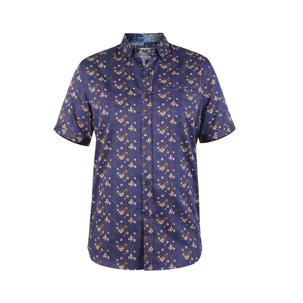 D555 Kingston Branch Pattern Navy Shirt