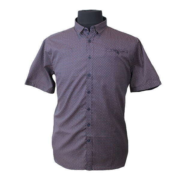 D555 Mersey Small Dot Dark Shirt-shop-by-brands-Beggs Big Mens Clothing - Big Men's fashionable clothing and shoes