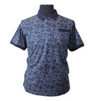 D555 Julians Floral French Navy Polo