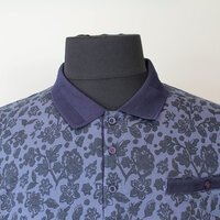 D555 Julians Floral French Navy Polo