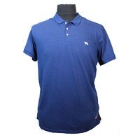 D555 Cotton Rich Mix Twist Weave Chest Logo Plain Polo