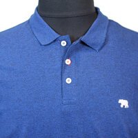 D555 Cotton Rich Mix Twist Weave Chest Logo Plain Polo